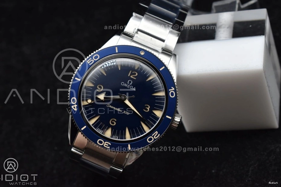 Heritage Seamaster Bracelet 1:1 Blue A8912 Clone On Super Edition VSF SS 300 Dial Best 1222